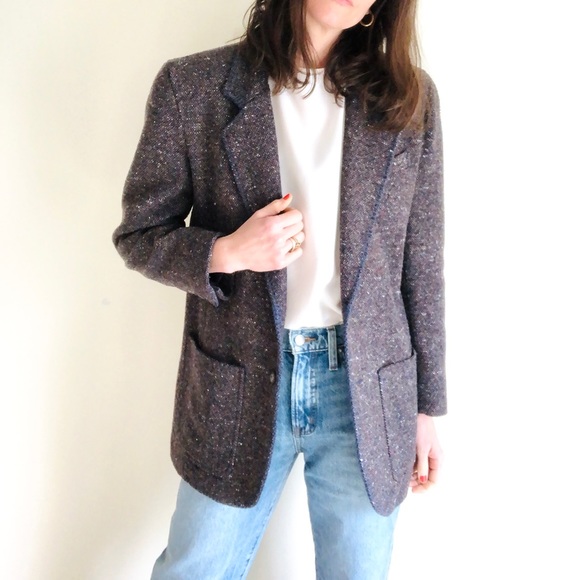Tweedy square cut wool blazer - Picture 16 of 16